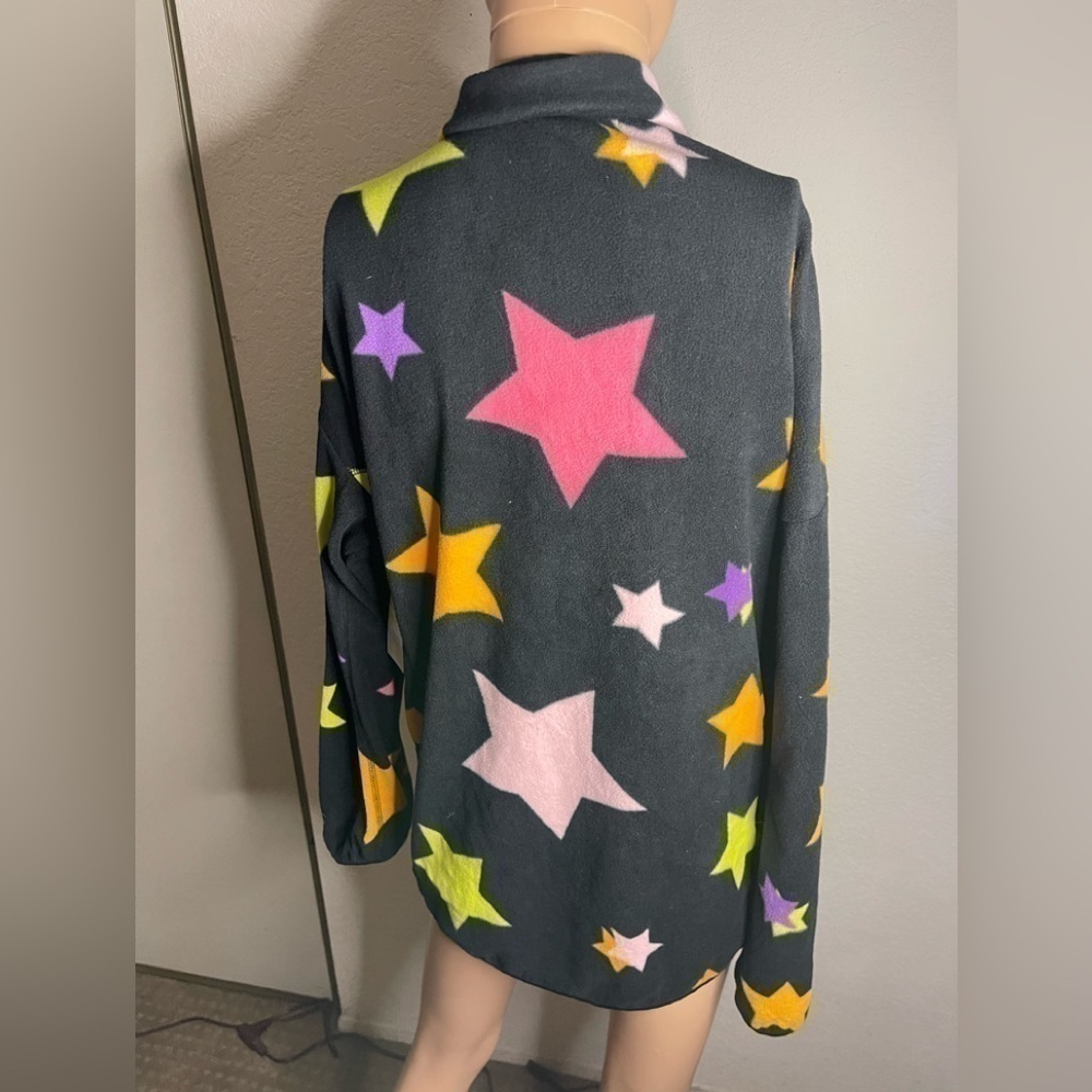 ⭐ bp. Be Proud Star Print Fleece Zip Jacket | Size Small | NWT - Picture 3 of 5